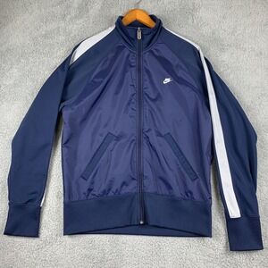 Nike Jacket Mens Large Blue Bomber Full Zip Track Training Y2K 158676-451
